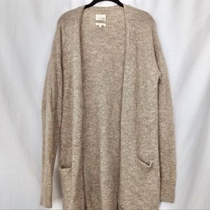 Aritzia Wilfred Wool Blend Taupe Cardigan S